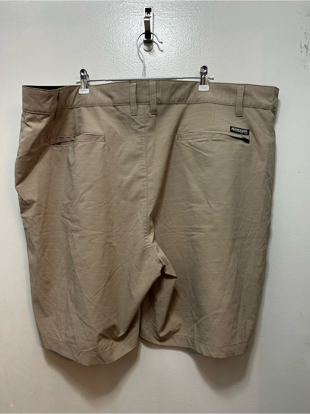 Ron Jon Men's Tan Flat-Front Shorts - Picture 2 of 5